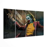 Joker 4 Pieces Mega Glass Wall Art (59"x36") | Insigne Art Design.